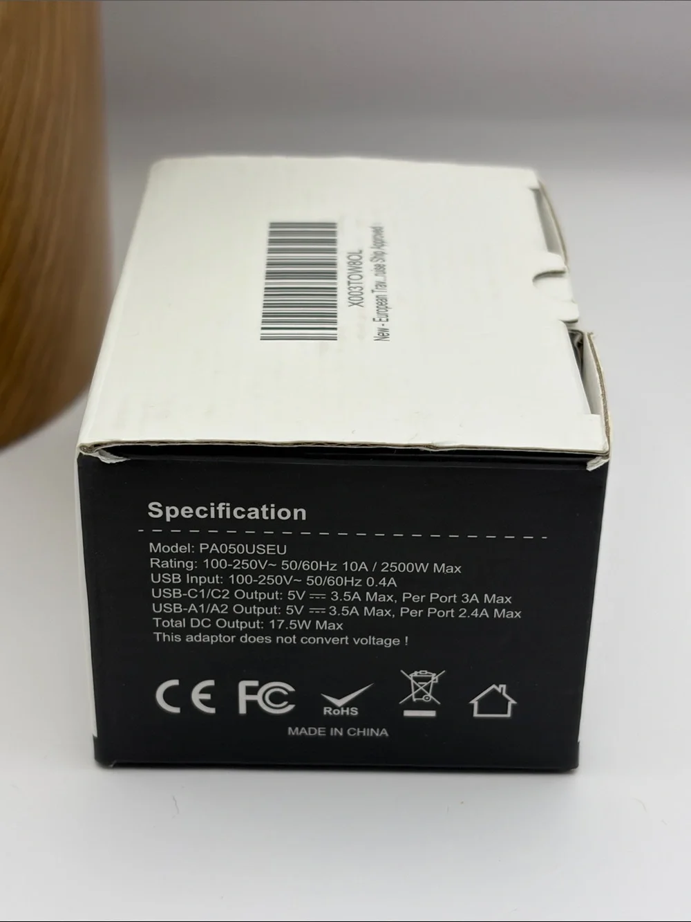 Lencent Foldable Dual USB European Travel Plug Power Adapter, PA050USEU